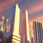 Concepts de cidades futuristas em 3d